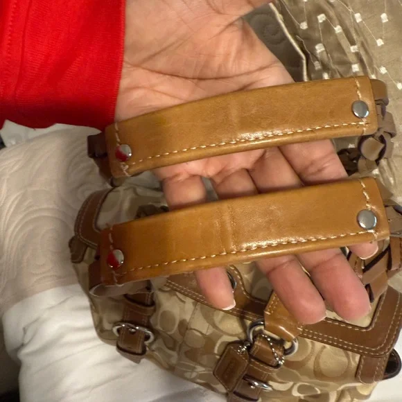 Coach Chelsea Optic Signature Jacquard/Leather Satchel - Picture 7 of 13